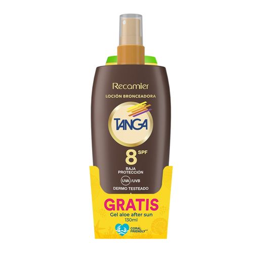 Bronceador Tanga Spf 8 Loción 185 Gratis Gel Afs 130 Ml Oferta Recamier