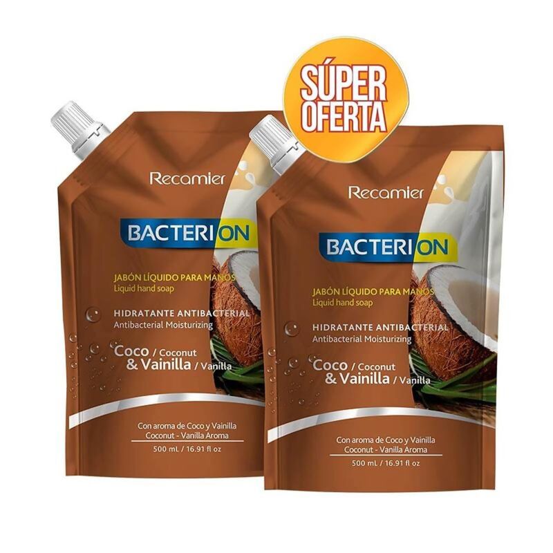 Jabón Bacterion Coco Doypack 500 Ml Precio