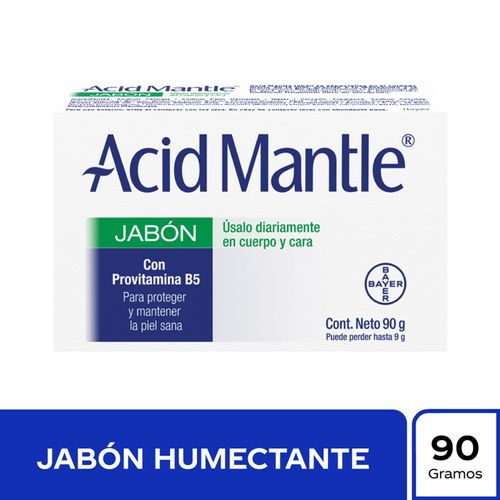 Jabón Acid Mantle Barra X 90 Gr Acetato De Aluminio 0.05 Gr Bayer
