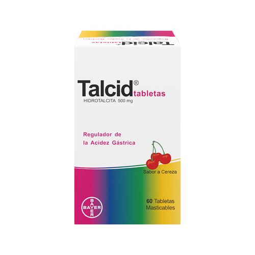 Talcid Cereza Hidrotalcita 500 Mg Caja X 60 Tabletas Masticable Bayer
