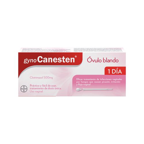 Gynocanesten Clotrimazol 500 Mg Caja X 1 Óvulos Bayer
