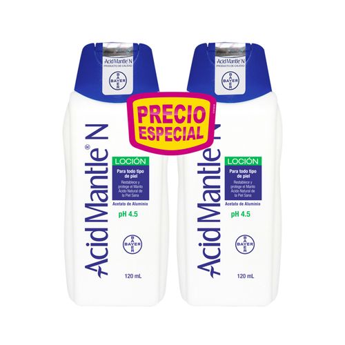 Acid Mantle Acetato De Aluminio 0.053 Gr/Ml 2 Frasco X 120 Ml Precio Especial Bayer
