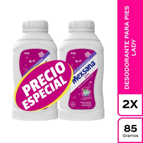 Talco Mexsana Lady Frasco X 85 Gr 2 Und Precio Especial Bayer