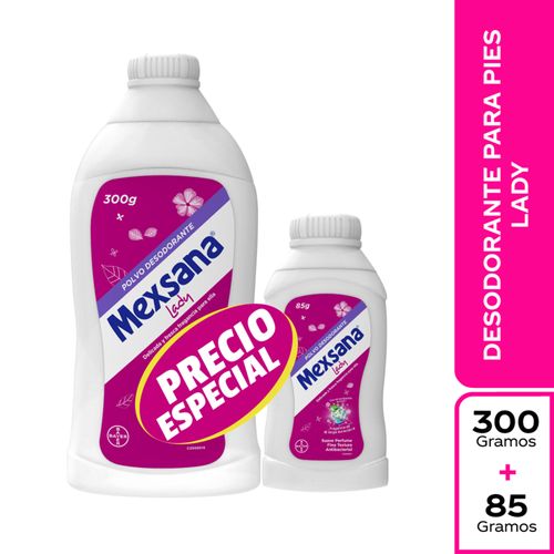 Talco Lady Frasco X 300 Gr + Mexsana 85 Precio Especial Bayer