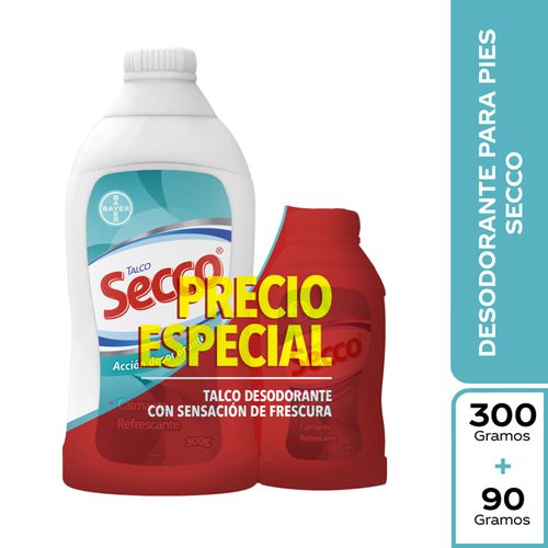 Talco Frasco X 300 Gr + Secco 90 Precio Especial Bayer