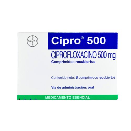 Cipro 500 Mg Caja X 8 Tabletas Bayer