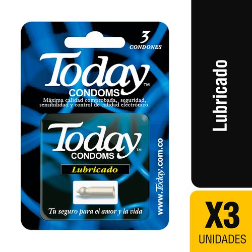 Preservativo Today Lubricado Caja X 3 Unidades Gsk