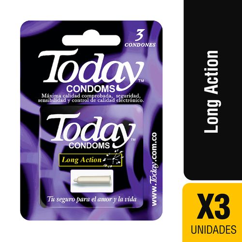 Preservativo Today Long Action Caja X 3 Unidades Gsk