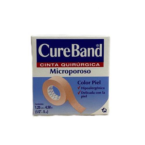 Esparadrapo Cure Band Micro Piel Ple 1/2X5 Yardas 1 Unidades Tq