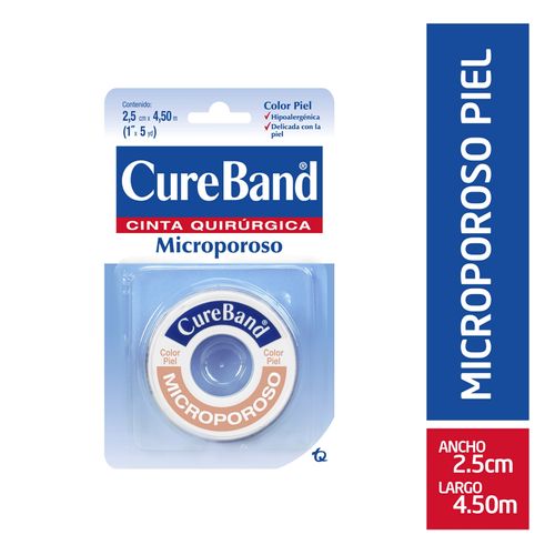 Esparadrapo Cureband Piel Carrete 1X5 Yarda Tecnoquímicas