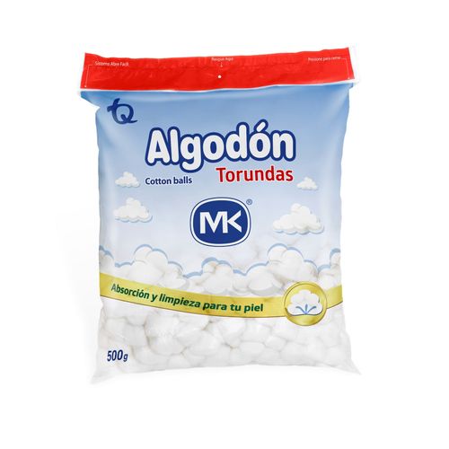 Algodón Torundas Mk Bolsa X 500 Gr Tecnoquímicas