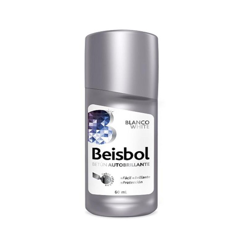Betún Beisbol Blanco 60 ml Autobrillante