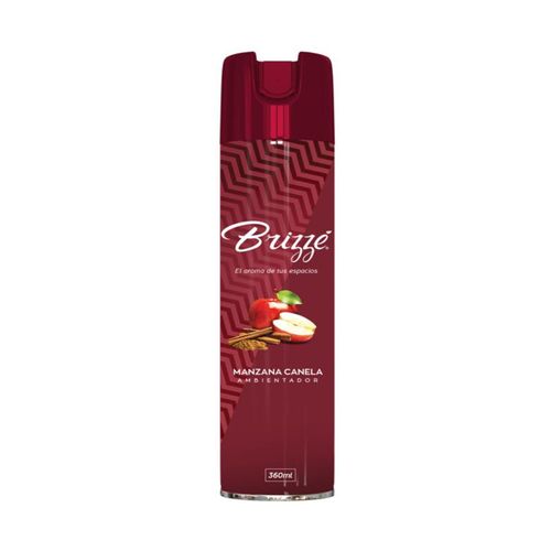 Ambientador Brizze Aerosol Manzana Canela Frasco X 360 Ml Mundial