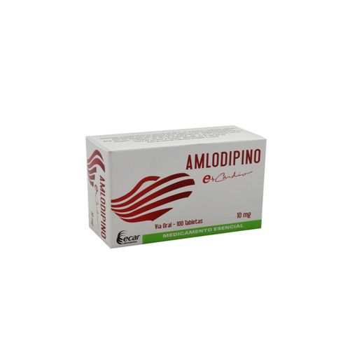 Amlodipino 10 Mg Caja X 100 Tabletas Ecar