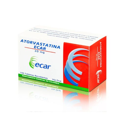 Atorvastatina 20 Mg Caja X  100 Tabletas Ecar