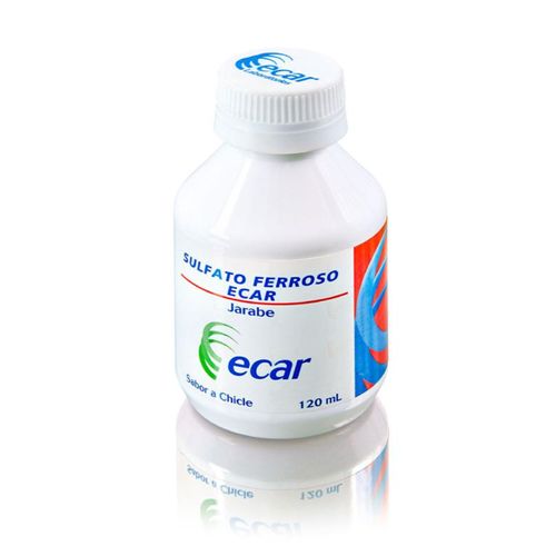 Sulfato Ferroso Chicle Jarabe Frasco X 120 Ml Ecar