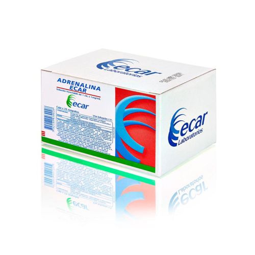 Adrenalina Inyectable 1 Mg Caja X 25 Ampollas Ecar