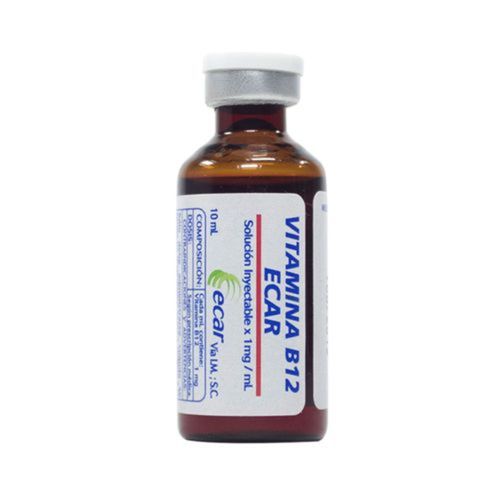 Vitamina B 12 Inyectable Frasco X 10 Ml Ampollas Ecar