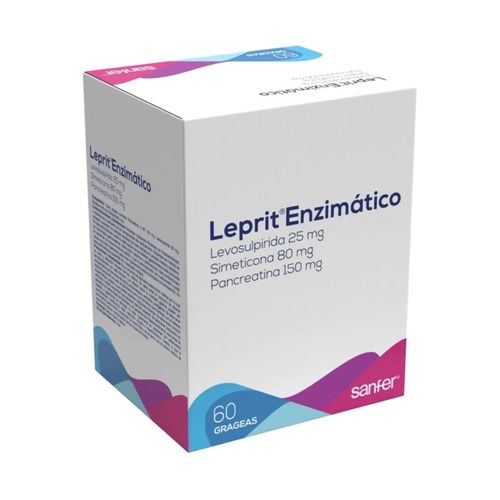 Leprit Enzimatico Levosulpiride 25 Mg Pancreatina 150 Mg Simeticona 80 Mg Caja X 60 Grageas Bussie