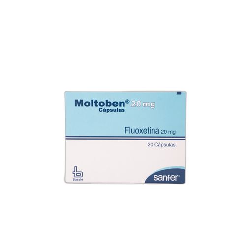 Moltoben Fluoxetina Clorhidrato 20 Mg Caja X 20 Cápsulas Bussie