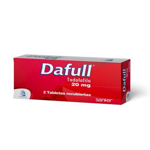 Dafull Tadalafilo 20 Mg Caja X 2 Tabletas Labinco
