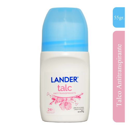 Desodorante Lander Roll On Talco Frasco X 55 Gr