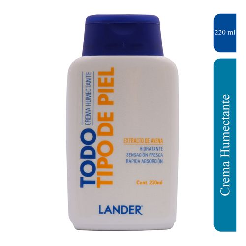 Crema Humectante Lander Avena Frasco X 220 Ml