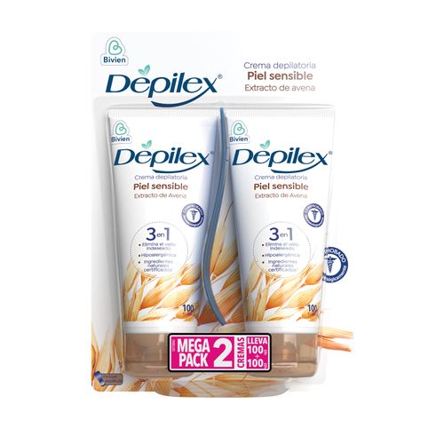 Crema Depilex Piel Sensible Tubo X 100 Gr 2X1 Belleza Express