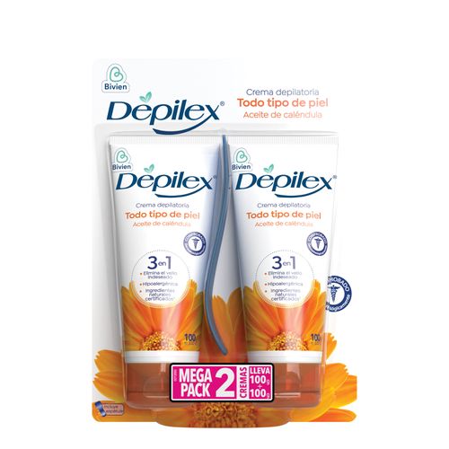 Crema Depilex Piel Todo Tipo Tubo X 100 Gr 2X1 Belleza Express