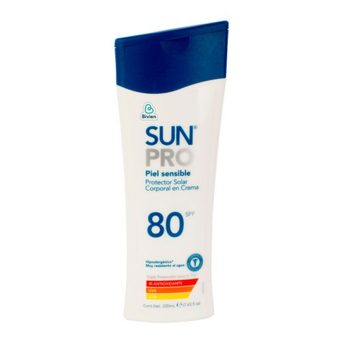 Bloqueador Sun Prot Spf 80 Piel Sensible Frasco X 220 Ml Belleza Express