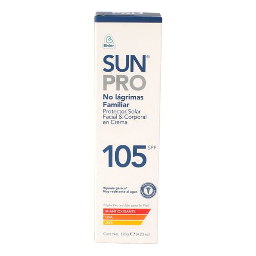 Bloqueador Sun Prot Spf 105 Familia Frasco X 120 Gr Belleza Express