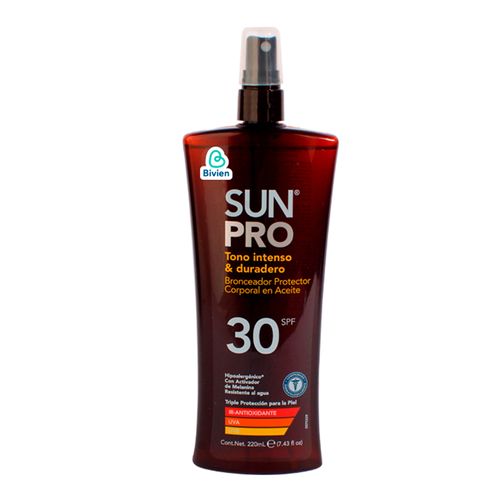 Bronceador Sun Prot Spf 30 Frasco X 220 Ml Belleza Express