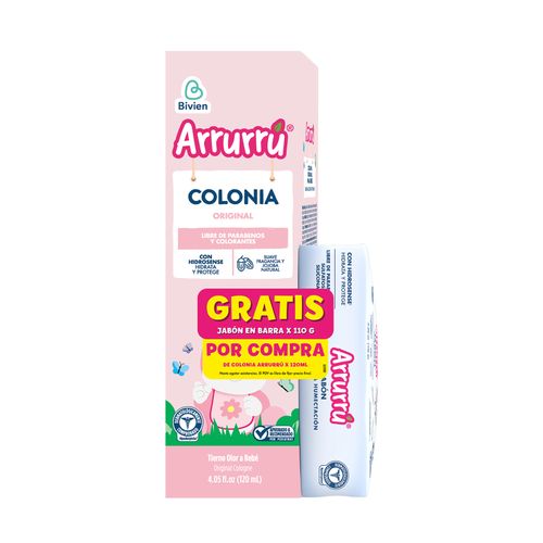 Colonia Arrurrú Rosada 120 Ml + Jabón Suave Y Humectante 110 Gr Belleza Express