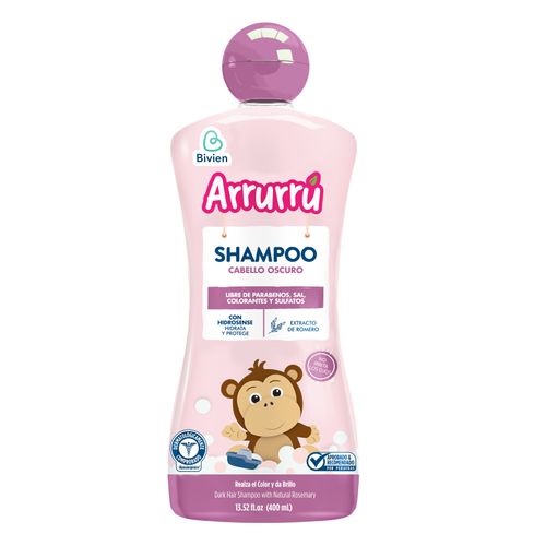 Shampoo Arrurrú Cabello Oscuro 400 Ml Belleza Express