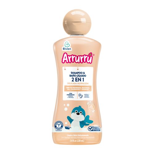 Shampoo Y Baño Líquido Arrurrú 2 En 1 Nutritivo 220Ml Belleza Express