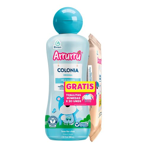 Colonia Arrurrú Azul 800Ml Gratis Toallitas Avena 20 Unidades Belleza Express