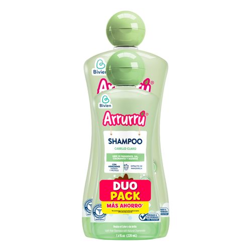 Shampoo Arrurrú Cabello Claro 400Ml + Shampoo Cabello Claro 220Ml Belleza Express