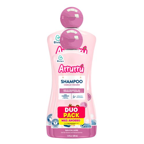 Shampoo Arrurrú Cabello Oscuro 400Ml + Shampoo Cabello Oscuro 220Ml Belleza Express