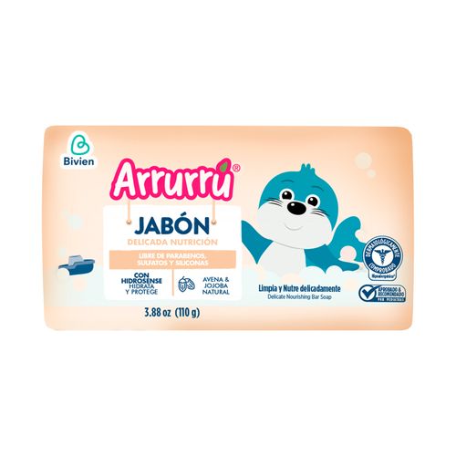 Jabón Arrurrú Delicada Nutrición Barra X 110 Gr Belleza Express