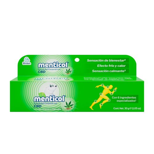 Crema Gel Menticol Canabbis Tubo X 30 Gr Belleza Express