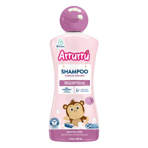 Shampoo Arrurrú Cabello Oscuro 220 Ml Belleza Express