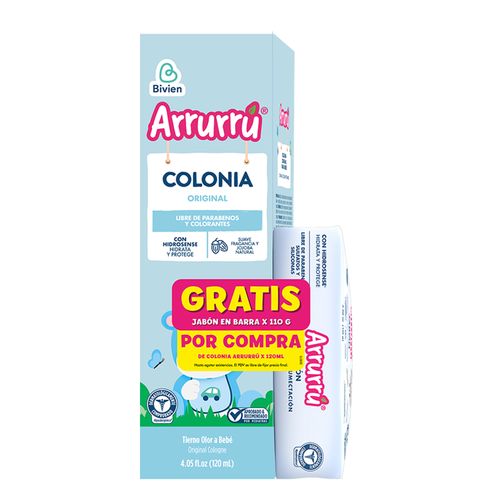 Colonia Arrurrú Azul 120 Ml + Jabón Suave Y Humectante 110 Gr Belleza Express