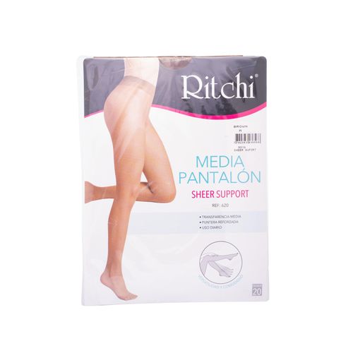 Media Pantalón Sheer Super Velada Brown Talla M Ritchi