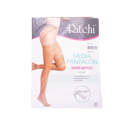 Media Pantalón Sheer Super Velada Brown Talla L Ritchi