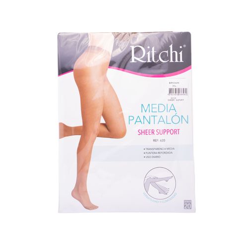 Media Pantalón Sheer Super Velada Brown Talla Xl Ritchi