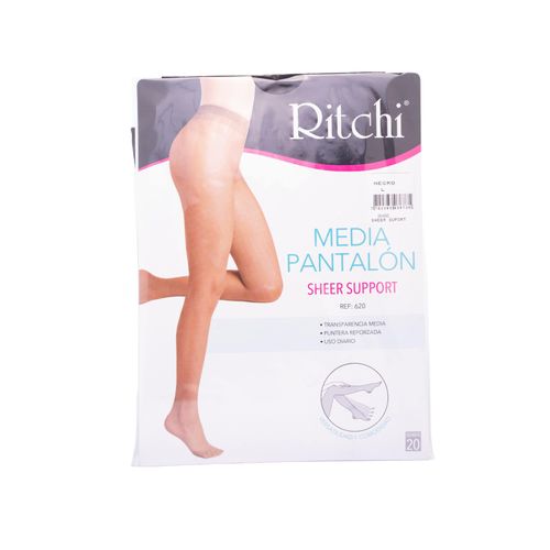 Media Pantalón Sheer Super Velada Negro Talla L Ritchi