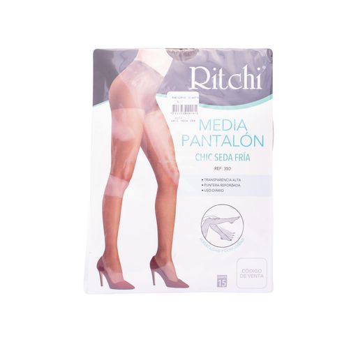 Media Pantalón Chic Seda Negro Café Talla L Ritchi