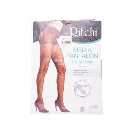 Media Pantalón Chic Seda Negro Café Talla Xl
