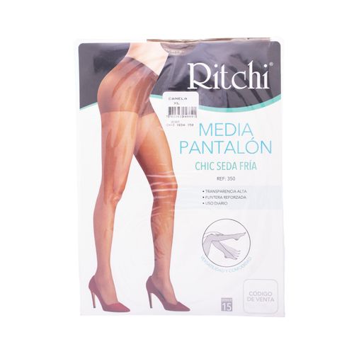 Media Pantalón Chic Seda Canela Talla Xl Ritchi
