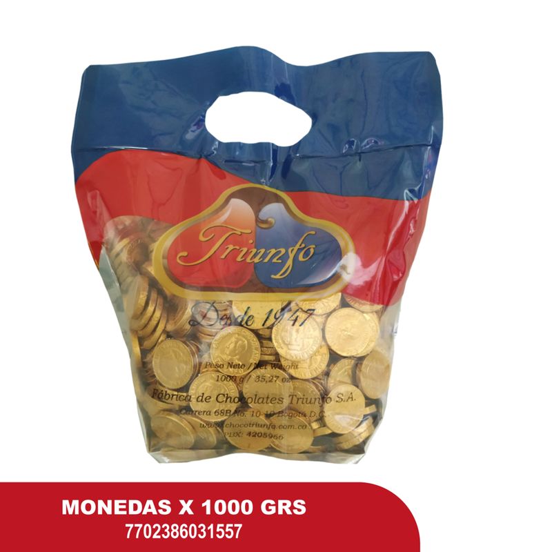 Chocolates moneda paquete x1000 gramos